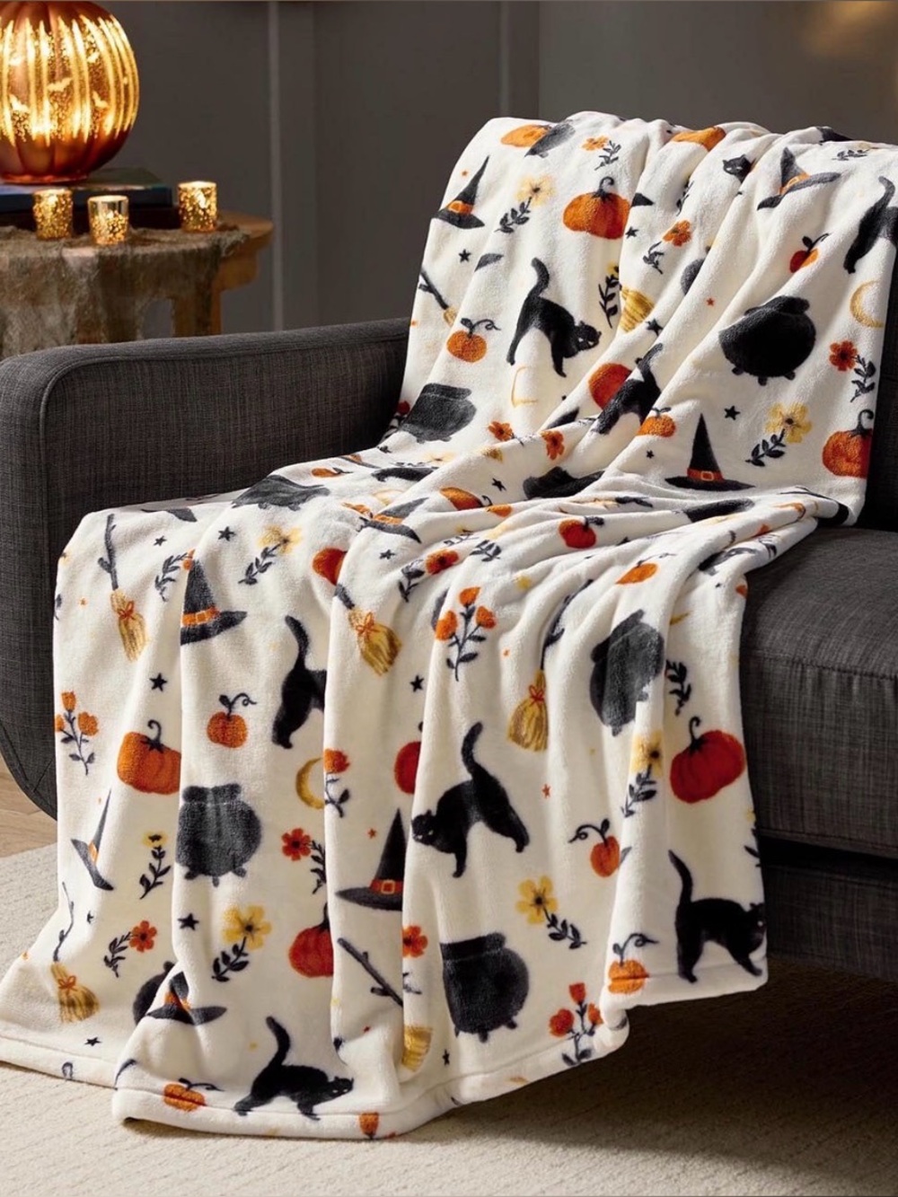 Members Mark Halloween witches garden throw blanket